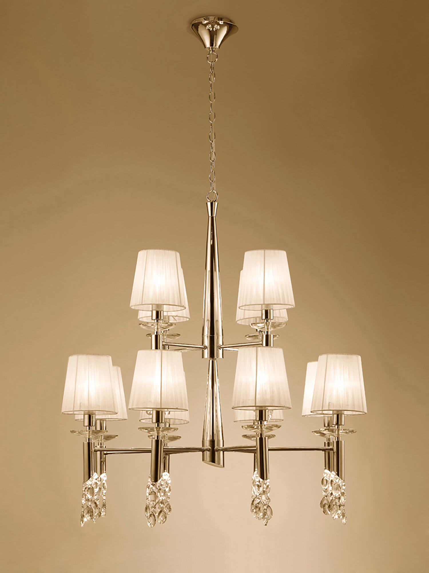 Tiffany FG Crystal Ceiling Lights Mantra Tiered Crystal Fittings